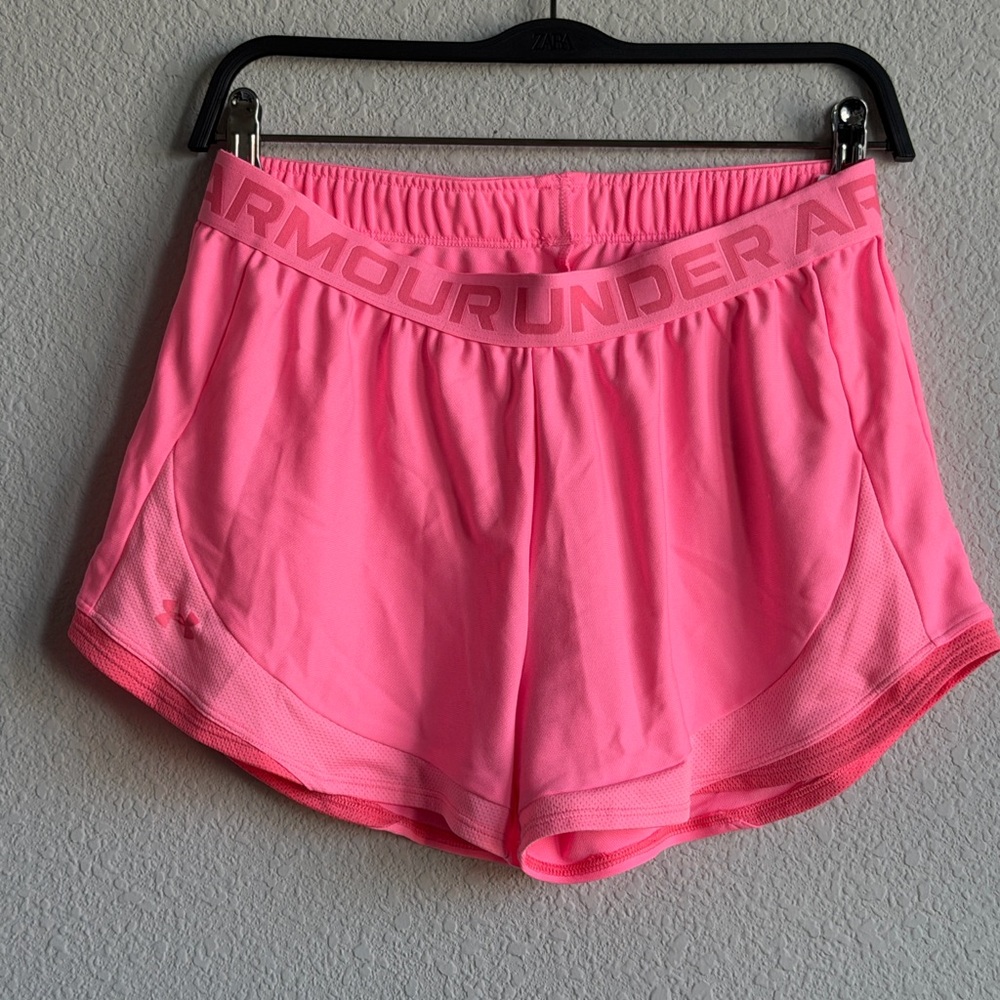 Under Armour Pink Athletic Running Shorts Size M